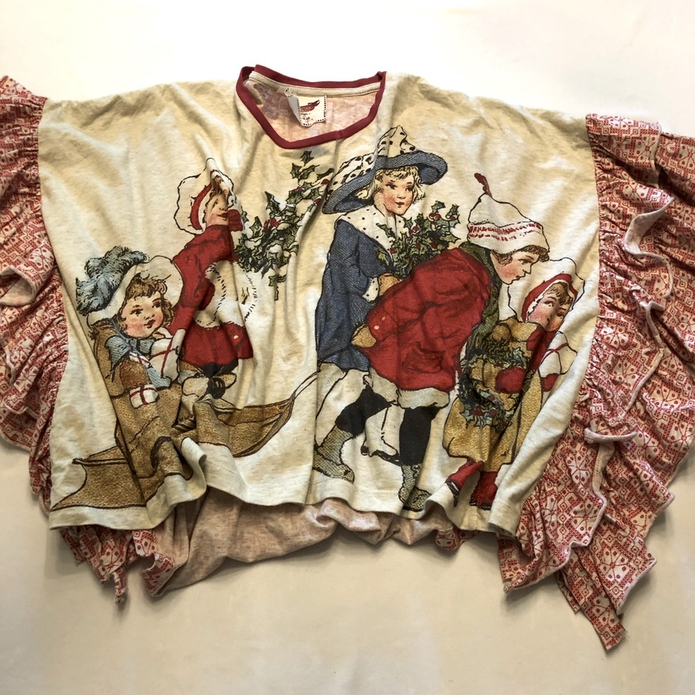Vintage inspired Paper Wings brand smock style top Size 8